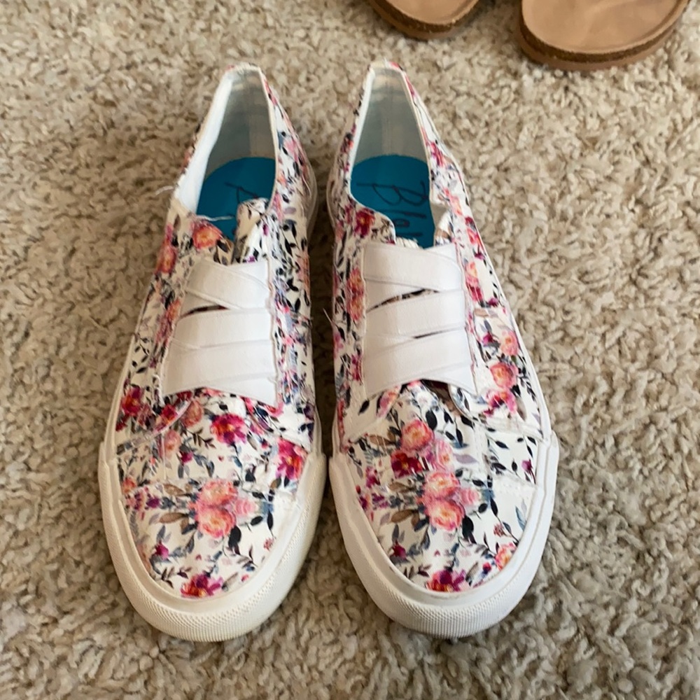 Floral slip on sneakers